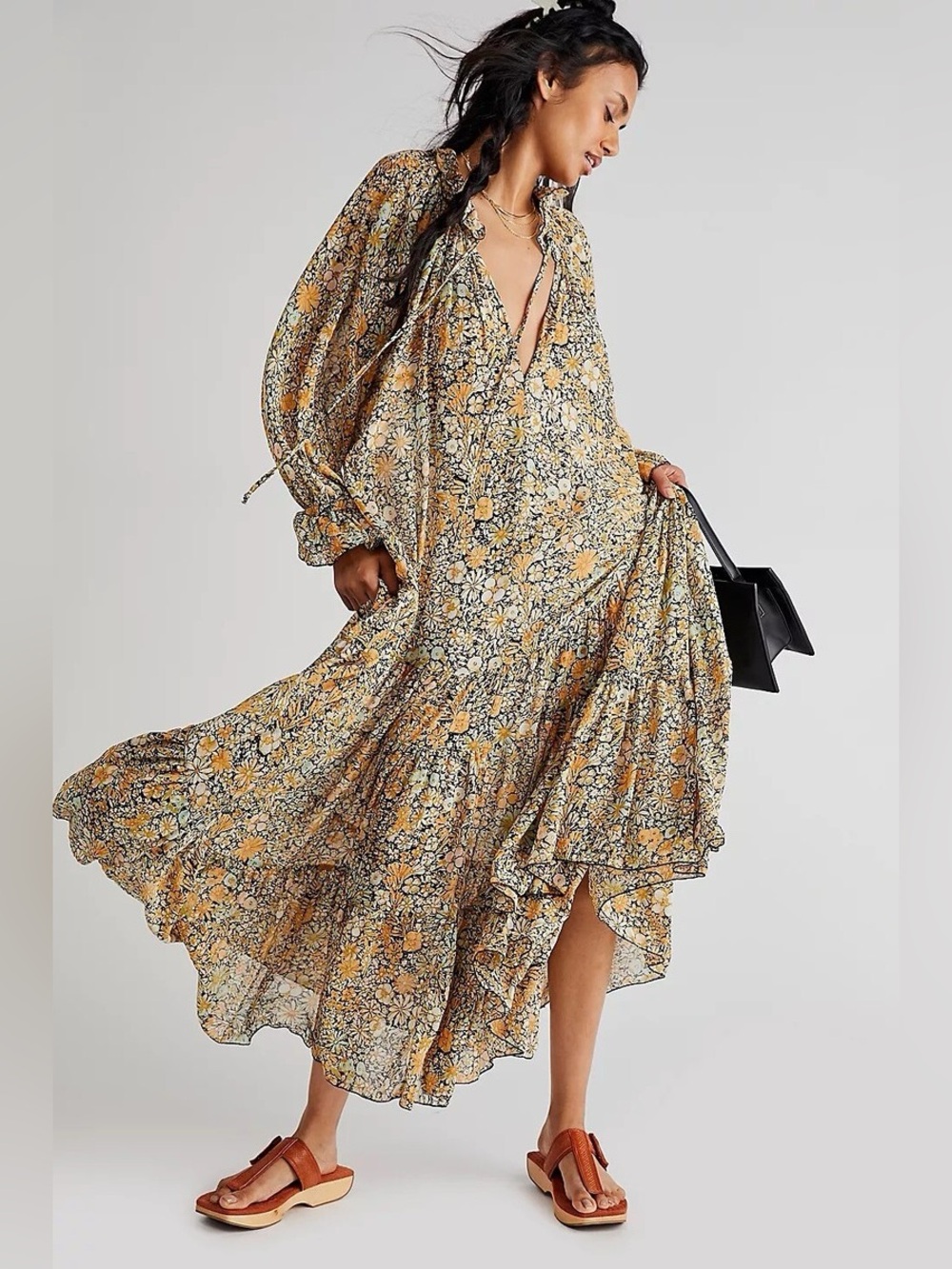 Free People Feeling Groovy Maxi Dress S price firm - Picture 2 of 10